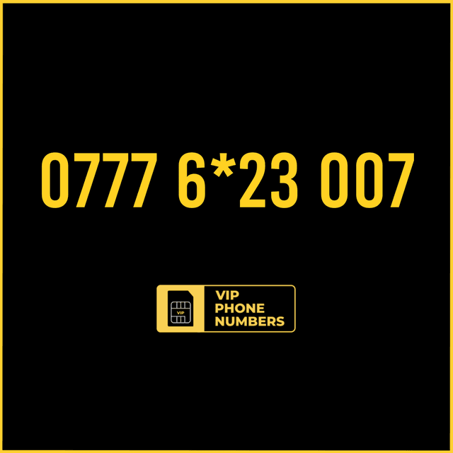 0777 6*23 007 - VIP Gold Phone Number 