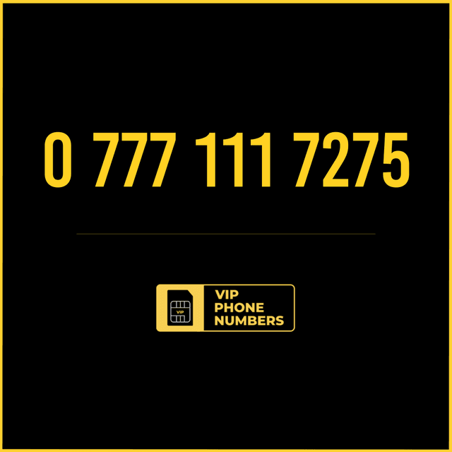 0 777 111 7275 - VIP Gold Phone Number 